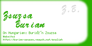zsuzsa burian business card